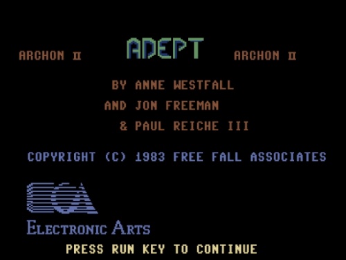 Title Screen of Archon II: Adept for Commodore 64